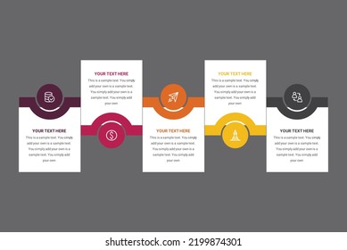 Successful business concept infographic template. Can be used for workflow layout 5