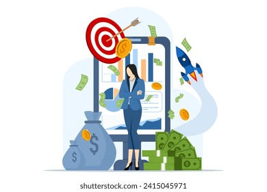 successful business deal celebration concept. Project closing, project closing process, profitable contract agreements. receipt of design submission. flat vector modern illustration.