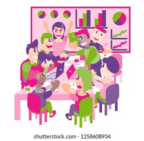 Successful business group celebrating at the meeting room.Business,people,success and winning concept.