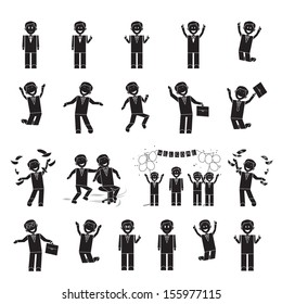 Successful Business Men Set - Isolated On White Background - Vector Illustration, Graphic Design Editable For Your Design