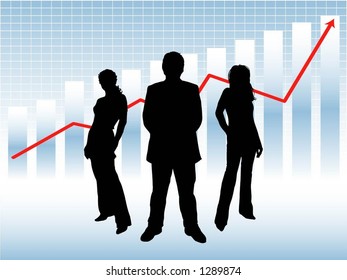 Successful business team - vector