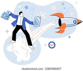 Successful business. Vector illustration. A successful business requires strong partnership and effective cooperation The partnership metaphor emphasizes importance teamwork Good communication
