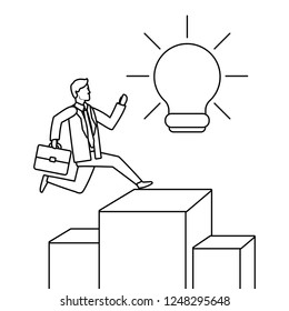 successful businessman avatar cartoon