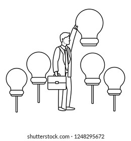 successful businessman avatar cartoon
