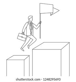 successful businessman avatar cartoon