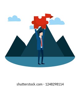 successful businessman avatar cartoon
