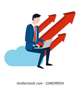 successful businessman avatar cartoon