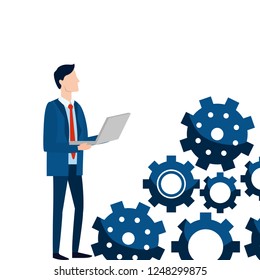 successful businessman avatar cartoon