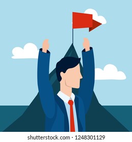 successful businessman avatar cartoon