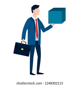 successful businessman avatar cartoon