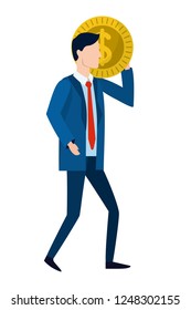 successful businessman avatar cartoon