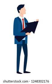 successful businessman avatar cartoon