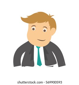 Successful businessman cartoon icon vector illustration graphic design