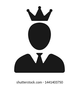 Successful businessman flat vector icon