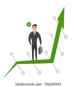 Successful businessman with growing career