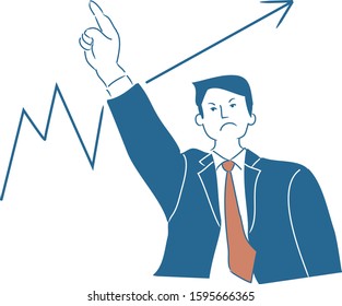 Successful businessman having motivation. Aim for good business performance.