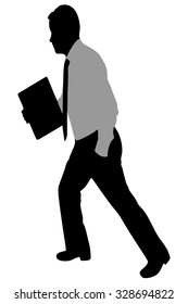 successful businessman holding folder