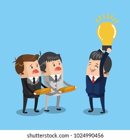Successful businessman with idea