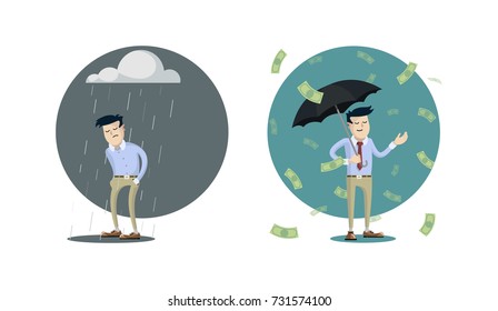 successful businessman and loser