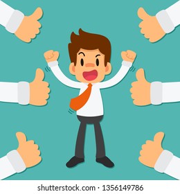 A successful businessman or manager many vector illustration