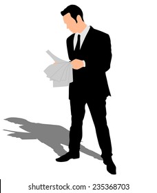 Successful businessman, vector 