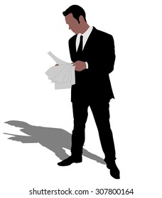Successful businessman, vector 