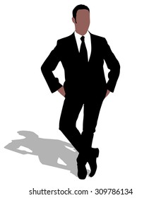 Successful businessman, vector 