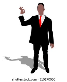 Successful businessman, vector 