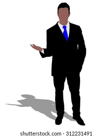 Successful businessman, vector 