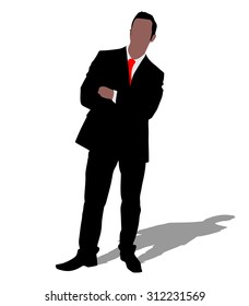 Successful businessman, vector 