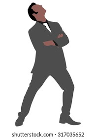 Successful businessman, vector 