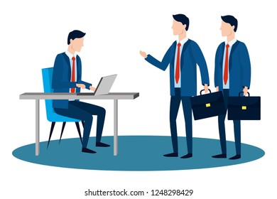 successful businessmen avatar cartoon