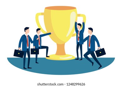 successful businessmen avatar cartoon