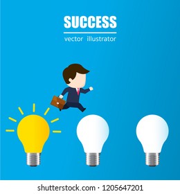 Successful businessmen moving forward.