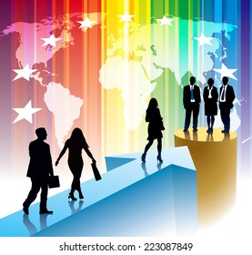 Successful businesspeople are going to one point