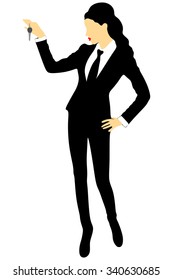 Successful businesswoman holds the keys
