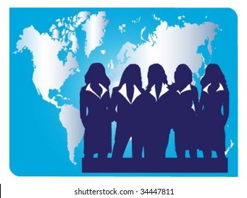 Successful businesswomen.Team