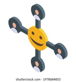Successful campaign scheme icon. Isometric of Successful campaign scheme vector icon for web design isolated on white background