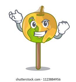 Successful candy apple character cartoon