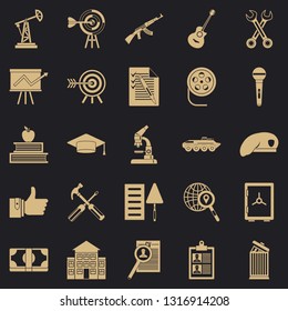 Successful career icons set. Simple set of 25 successful career vector icons for web for any design