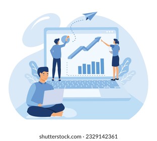 Successful career path abstract concept vector illustration set. professional development of teachers, online language school, job responsibility, conference flat vector modern illustration.