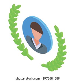 Successful career prize icon. Isometric of Successful career prize vector icon for web design isolated on white background