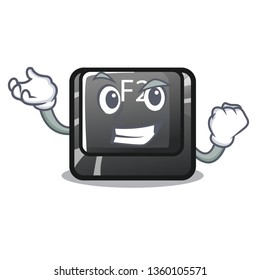 Successful cartoon f2 button on the keyboard