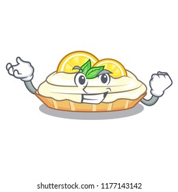 Successful cartoon lemon cake with lemon slice