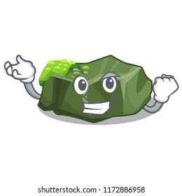Successful cartoon moss grow on sea rock