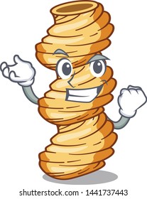 Successful cellentani pasta served in cartoon plates