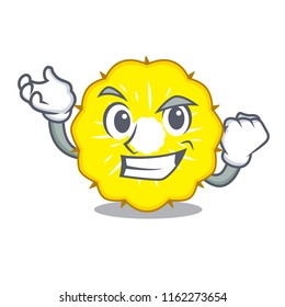 Successful character pineapple slice fresh