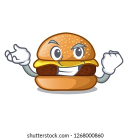 Successful cheese tasty burger on character table