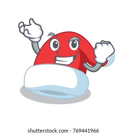 Successful Christmas hat character cartoon