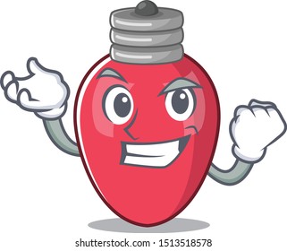 Successful christmas lights in the character shape
